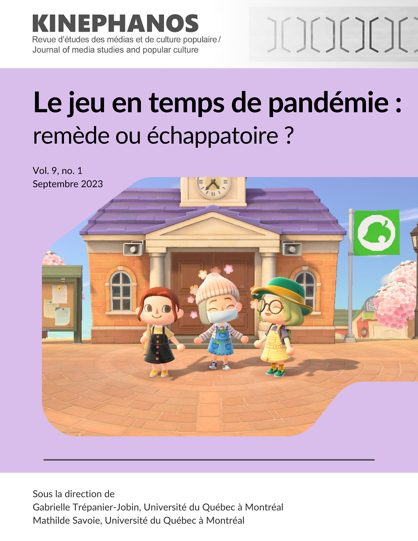Trois personnages dans Animal Crossing: Hew Horizons devant l'hôtel de ville